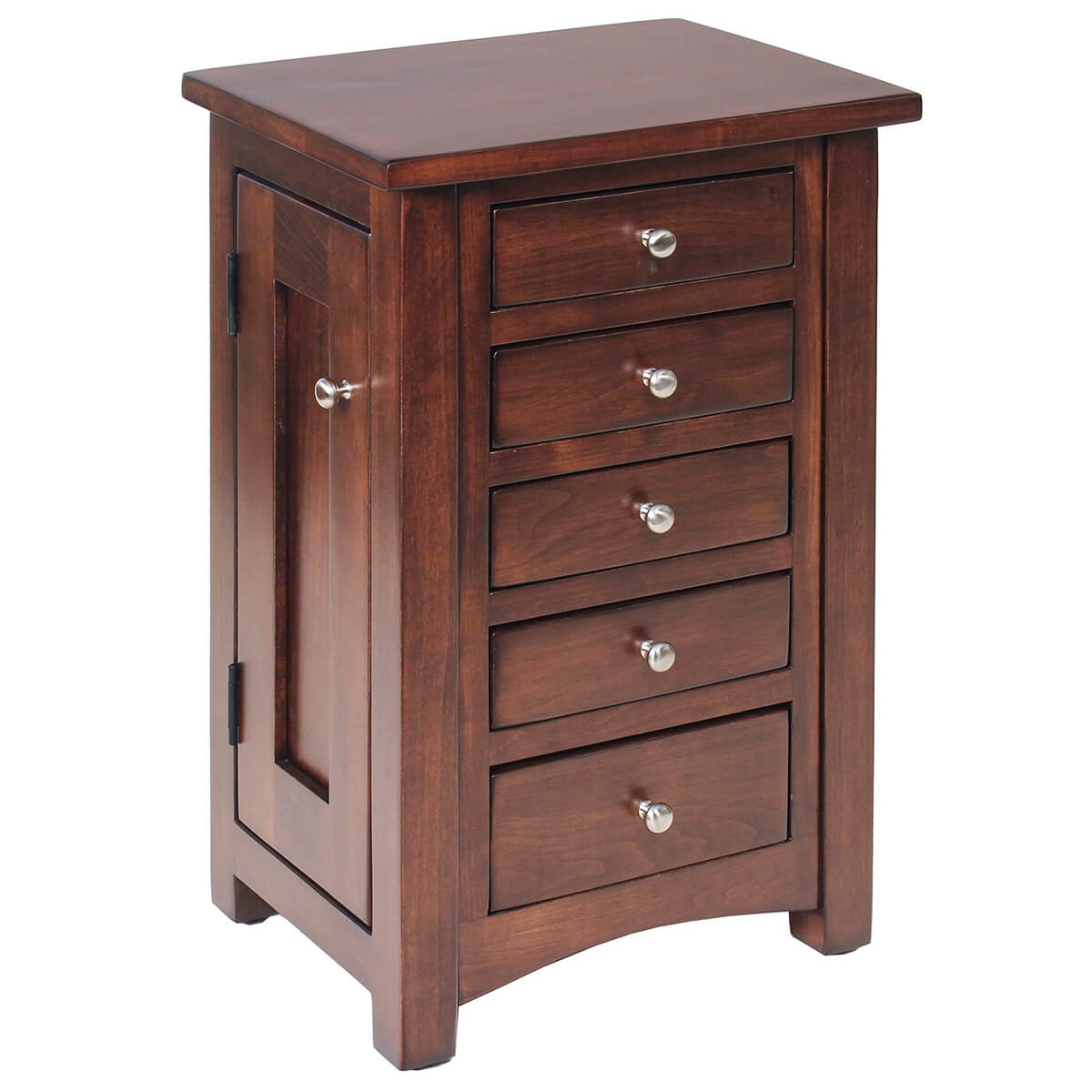 Read more about the article Mini Flush Mission Jewelry Armoire – Brown Maple